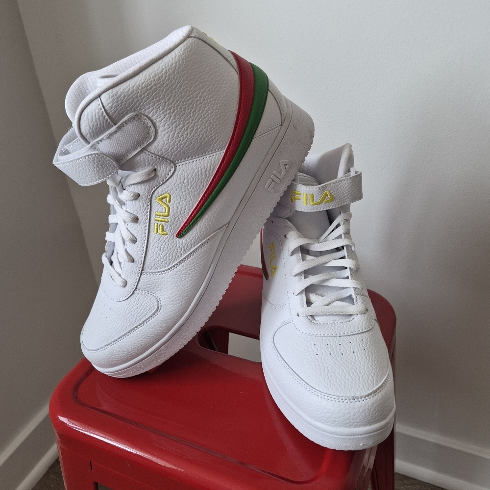 Mens Fila A High Lace UpTennis Shoes Size 13